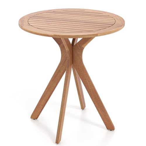 COSTWAY Bistrobord i trä Ø 70 cm
